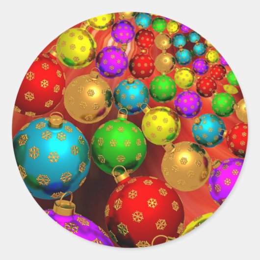 クリスマスオーナメント ラウンドシール (正面)