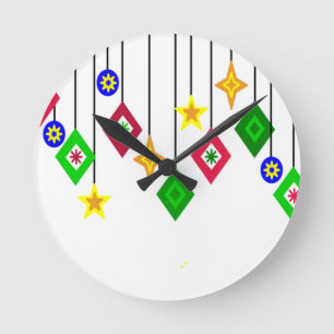 クリスマスオーナメント ラウンド壁時計