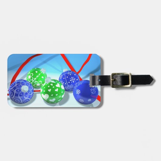 クリスマスオーナメント ラゲッジタグ (正面横)