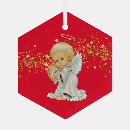 クリスマスオーナメント – リトルエンジェルガラスオーナメント (裏面)