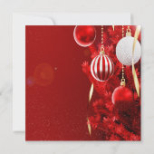 クリスマスオーナメント,レッドツリー企業のクリスマス 招待状 (裏面)