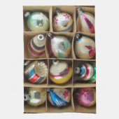 クリスマスオーナメント、ヴィンテージ、ガラス、お気に入り キッチンタオル (縦)