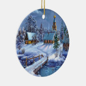 クリスマスオーナメント – 冬のシーン (右)