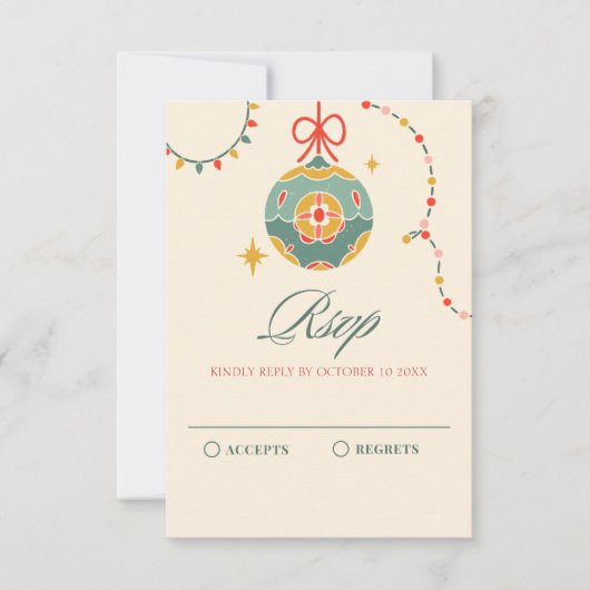 クリスマスオーナメント 出欠カード (正面)