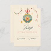 クリスマスオーナメント 出欠カード (正面/裏面)