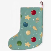 クリスマスオーナメント。名前でカスタマイズ可能。 スモールクリスマスストッキング (裏面)