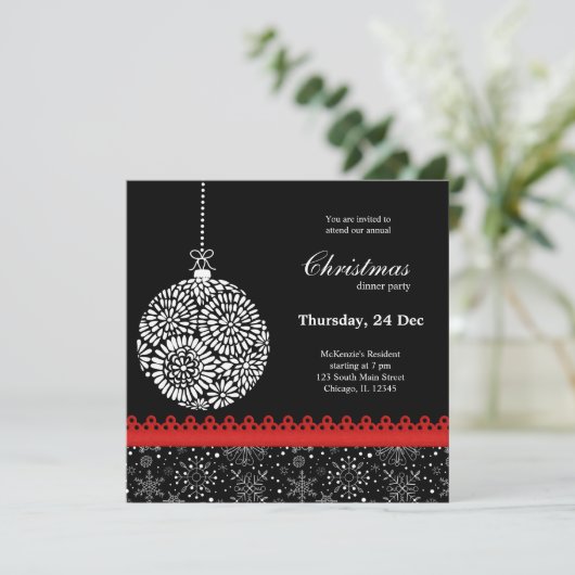 クリスマスオーナメント 招待状 (スタンド正面)