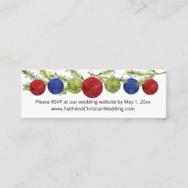 クリスマスオーナメント、結婚のWebサイトRSVP スキニー名刺