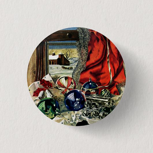 クリスマスオーナメント 缶バッジ (正面)