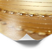 クリスマスオーナメント、金ゴールドオーナメント、グリッター フォトプリント            (角)