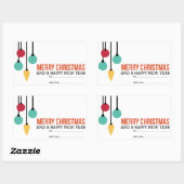 クリスマスオーナメント 長方形シール (シート)