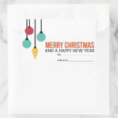 クリスマスオーナメント 長方形シール (バッグ)