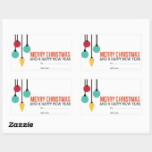 クリスマスオーナメント 長方形シール (シート)