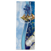 クリスマスオーナメント、雪片および《写真》ぼけ味 ワインギフトバッグ (正面)