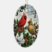 クリスマスオーナメント – （鳥）ショウジョウコウカンチョウカップル (右)