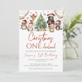 クリスマスオーネダーランドの最初の誕生日の招待状 招待状 (スタンド正面)