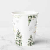 クリスマスオーネダーランドウィンターフォレストファースト誕生日 紙コップ (左)