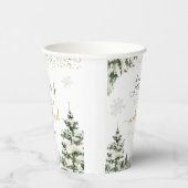 クリスマスオーネダーランドウィンターフォレストファースト誕生日 紙コップ (右)