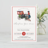 クリスマスオープンハウスアンティークトレイン招待状 招待状 (スタンド正面)