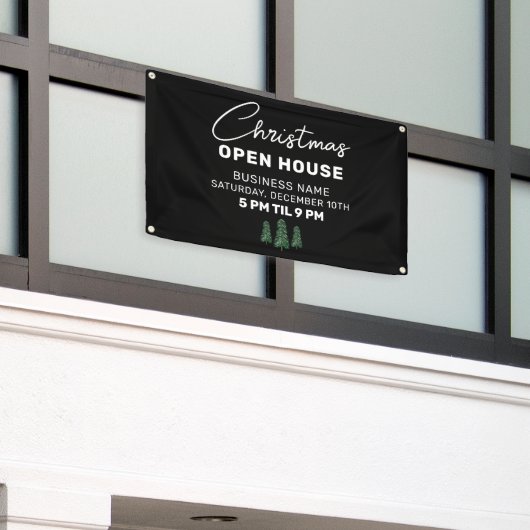 クリスマスオープンハウスエレガントスモールビジネスカスタム 横断幕 (ビルの外側)
