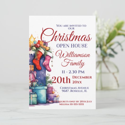 クリスマスオープンハウスサンタサック 招待状 (スタンド正面)