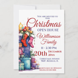 クリスマスオープンハウスサンタサック 招待状