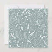 クリスマスオープンハウスシーズンフローラセージグリーン 招待状 (裏面)