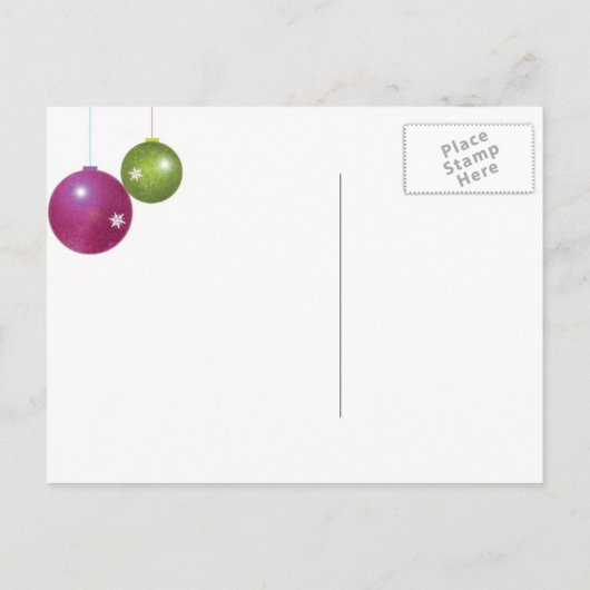 クリスマスオープンハウスパーティの招待状はがき インビテーションポストカード (裏面)