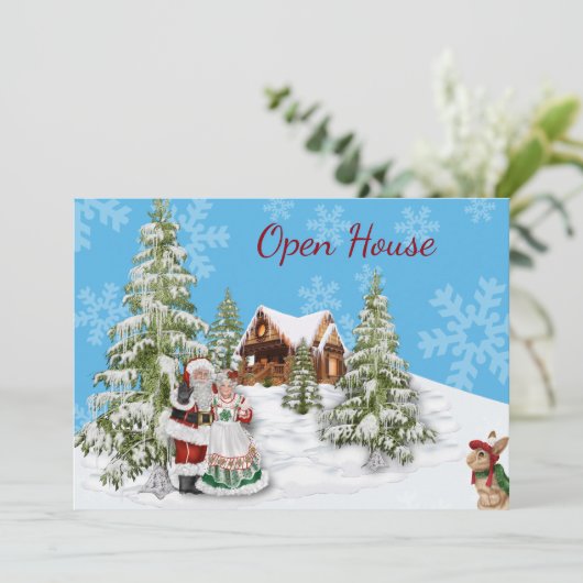 クリスマスオープンハウスパーティの招待状 招待状 (スタンド正面)