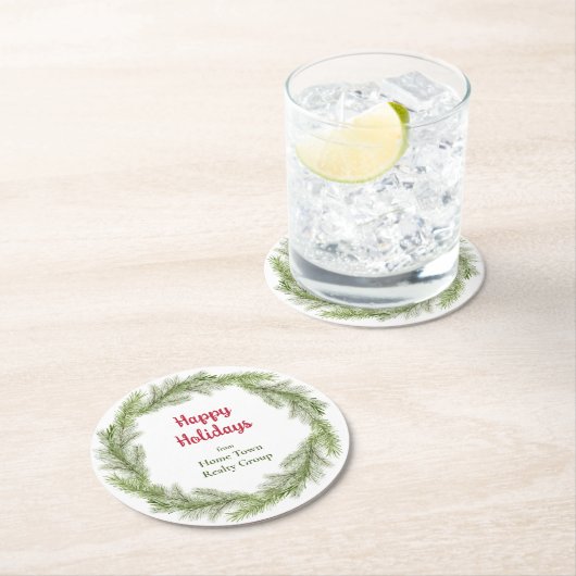 クリスマスオープンハウス企業ののビジネス用品 ラウンドペーパーコースター (インサイチュ)