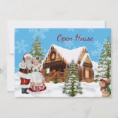 クリスマスオープンハウス招待状ウィズサンタクロース 招待状 (正面)