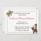 クリスマスオープンハウス招待状ウィズサンタクロース 招待状 (裏面)