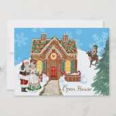 クリスマスオープンハウス招待状ウィズサンタ 招待状 (正面)