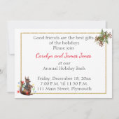 クリスマスオープンハウス招待状ウィズサンタ 招待状 (裏面)