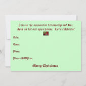 クリスマスオープンハウス招待状 招待状 (裏面)