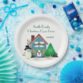 クリスマスオープンハウス紙プレート9" ペーパープレート (パーティー)