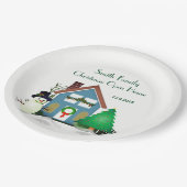 クリスマスオープンハウス紙プレート9" ペーパープレート (アングル)