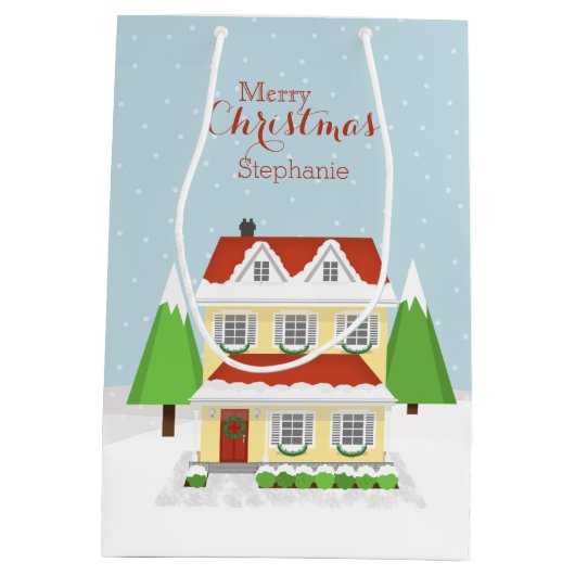 クリスマスオープンハウス ミディアムペーパーバッグ (裏面)