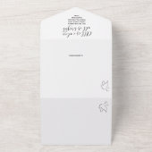 クリスマスオールは穏やかなパーソナライズされたホリデーカード オールインワン招待状 (外側)