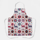クリスマスオールオーバープリント冬デザインエプロン エプロン (正面)