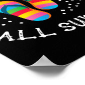 クリスマスオールサマーサンタビーチビーチサンダル夏 ポスター (角)