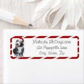 クリスマスオールドイングリッシュシープドッグパピー ラベル (インサイチュ)