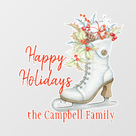 クリスマスオールドファッションドアイススケートカスタム ウィンドウサイン