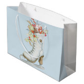 クリスマスオールドファッションドアイススケート抱き枕 ラージペーパーバッグ (裏面アングル)