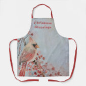 クリスマスオールドファッションド(鳥)ショウジョウコウカンチョウエプロン エプロン (正面)