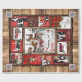 クリスマスオール来ハートホーおもしろいムカウズクリスマス ラッピングペーパー (フラット)