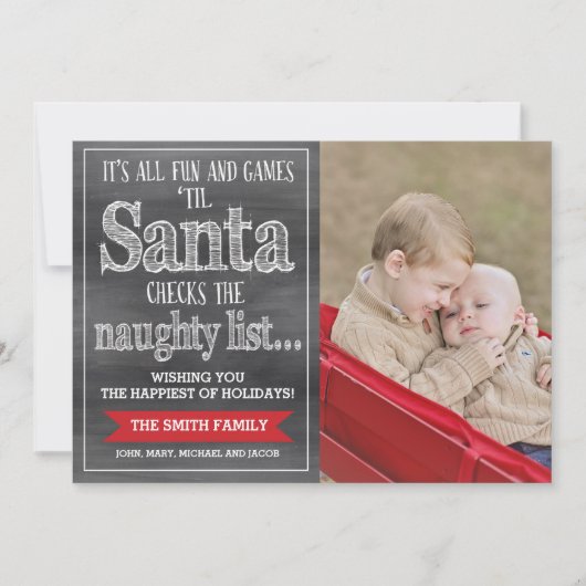 クリスマスカおもしろいード、ホリデーカード シーズンカード (正面)