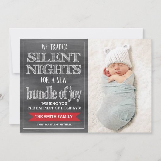 クリスマスカおもしろいード,ホリデーフォトカード,ベビー シーズンカード (正面)