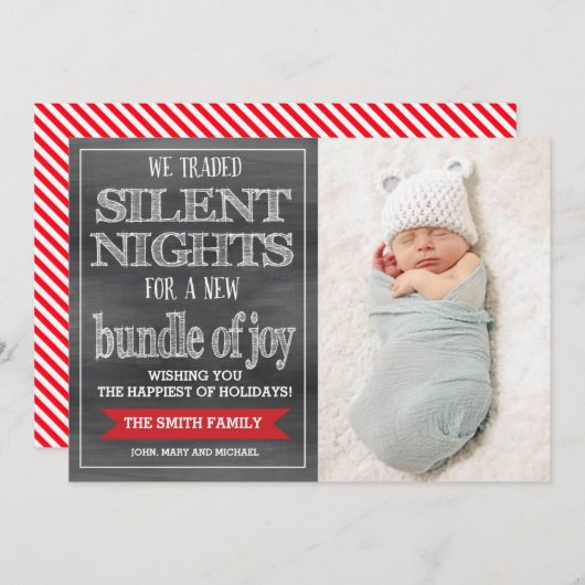 クリスマスカおもしろいード,ホリデーフォトカード,ベビー シーズンカード (正面/裏面)