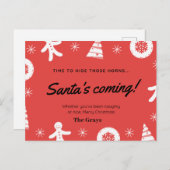 クリスマスカおもしろいーユーモアのあるド  ポストカード (正面/裏面)